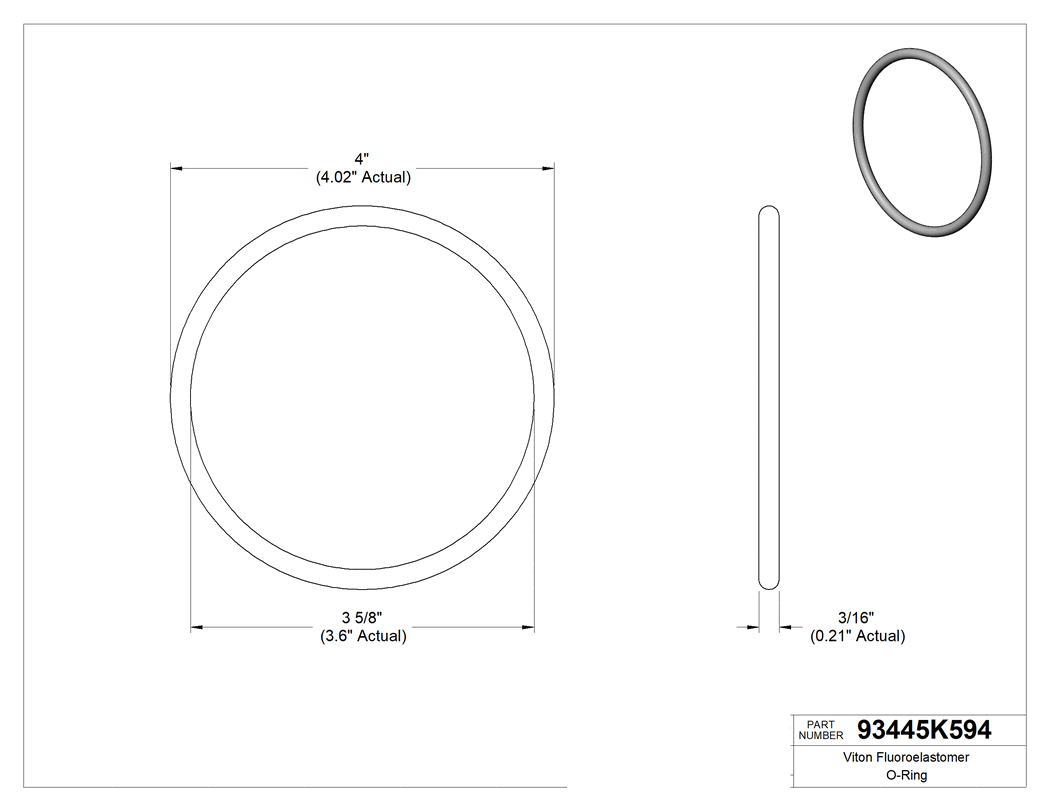 Technical drawing - 93445K594